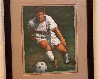 Glen Green the Shot Soccer Print