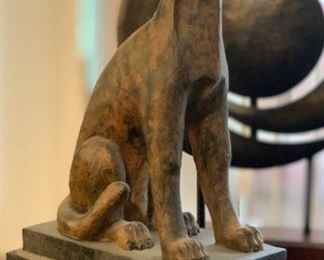 Sitting Greyhound Statue