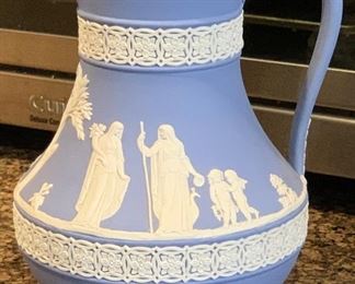 Wedgwood Jasperware Pitcher Creamer Blue/White