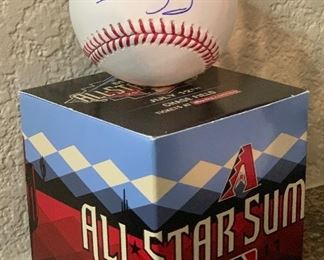 Chris Young signed baseball Arizona Diamondbacks