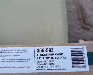 15 boxes of marble tiles