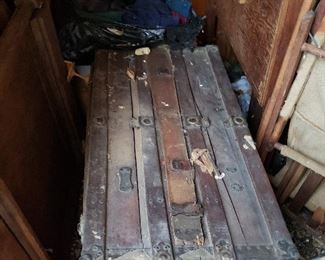 lots of old trunks