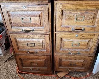 oak filing cabinets 