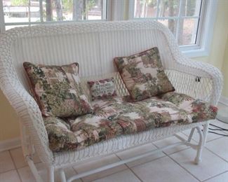 pvc wicker glider