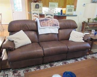 Leather double recliner