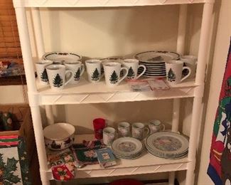 Christmas plate sets, mugs, etc