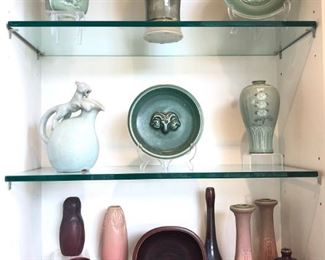 Decorative Pottery & Ceramics:

Rookwood, Van Briggle and Hampshire Pottery.:
Jacob Bang Pottery..
Jonathan Adler Vases..
Frankoma Pottery..
Soft Paste Porcelain..
English Royal Doulton Collectibles..
San Francisco Ceramics..
Bing and Grondahl Porcelain..

