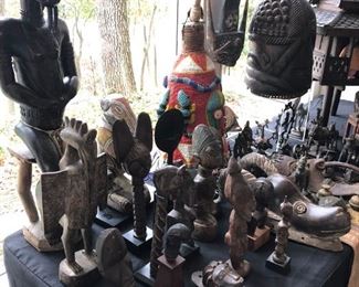 Worldly Collectables, Ancient Artifacts, Native American, African Artifacts & other:

Zuni & Indian Fetishes..
Carved Soapstone Inuit figurines..
Wooden Thai Spirt house..
Inuit Soapstone Figurines and Wood Carvings..
Bone carvings..
Bronze figurines, toys and deities from India..
Kay Bojesen wooden figurines.. 
Bobo Burkino Faso..
Yoruba Crown (20th Century)..
Mei Masks (Sepik River Style)..
Congo Benalula Figurines..
Heddle Pulleys..
Asante Stools..
Dan Passport Masks..
Baule Figures..
Shango Janus Staff..
New Guinea Tourist exports..
Dogon Style Ark..
Chiwara Bamama Style Headdresses..
Mezcala Figurine..
West Africa Lobi Figurine..
African (Bambara) Carvings..
West Africa Sepik River style pieces..
Sierra Leone Bundu Masks..
Indonesian Textiles..
Indonesian Kris Handles..
Danish horses, roosters and piggy bank..
