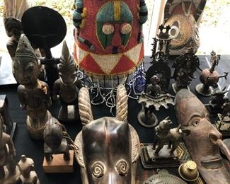 Worldly Collectables, Ancient Artifacts, Native American, African Artifacts & other:

Zuni & Indian Fetishes..
Carved Soapstone Inuit figurines..
Wooden Thai Spirt house..
Inuit Soapstone Figurines and Wood Carvings..
Bone carvings..
Bronze figurines, toys and deities from India..
Kay Bojesen wooden figurines.. 
Bobo Burkino Faso..
Yoruba Crown (20th Century)..
Mei Masks (Sepik River Style)..
Congo Benalula Figurines..
Heddle Pulleys..
Asante Stools..
Dan Passport Masks..
Baule Figures..
Shango Janus Staff..
New Guinea Tourist exports..
Dogon Style Ark..
Chiwara Bamama Style Headdresses..
Mezcala Figurine..
West Africa Lobi Figurine..
African (Bambara) Carvings..
West Africa Sepik River style pieces..
Sierra Leone Bundu Masks..
Indonesian Textiles..
Indonesian Kris Handles..
Danish horses, roosters and piggy bank..

