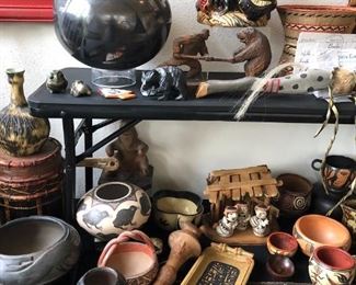 Worldly Collectables, Ancient Artifacts, Native American, African Artifacts & other:

Zuni & Indian Fetishes..
Carved Soapstone Inuit figurines..
Wooden Thai Spirt house..
Inuit Soapstone Figurines and Wood Carvings..
Bone carvings..
Bronze figurines, toys and deities from India..
Kay Bojesen wooden figurines.. 
Bobo Burkino Faso..
Yoruba Crown (20th Century)..
Mei Masks (Sepik River Style)..
Congo Benalula Figurines..
Heddle Pulleys..
Asante Stools..
Dan Passport Masks..
Baule Figures..
Shango Janus Staff..
New Guinea Tourist exports..
Dogon Style Ark..
Chiwara Bamama Style Headdresses..
Mezcala Figurine..
West Africa Lobi Figurine..
African (Bambara) Carvings..
West Africa Sepik River style pieces..
Sierra Leone Bundu Masks..
Indonesian Textiles..
Indonesian Kris Handles..
Danish horses, roosters and piggy bank..
