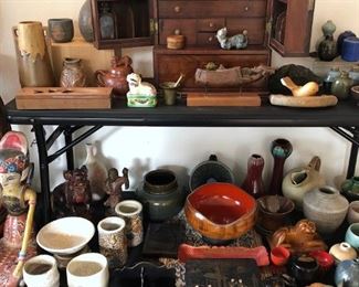 Worldly Collectables, Ancient Artifacts, Native American, African Artifacts & other:

Zuni & Indian Fetishes..
Carved Soapstone Inuit figurines..
Wooden Thai Spirt house..
Inuit Soapstone Figurines and Wood Carvings..
Bone carvings..
Bronze figurines, toys and deities from India..
Kay Bojesen wooden figurines.. 
Bobo Burkino Faso..
Yoruba Crown (20th Century)..
Mei Masks (Sepik River Style)..
Congo Benalula Figurines..
Heddle Pulleys..
Asante Stools..
Dan Passport Masks..
Baule Figures..
Shango Janus Staff..
New Guinea Tourist exports..
Dogon Style Ark..
Chiwara Bamama Style Headdresses..
Mezcala Figurine..
West Africa Lobi Figurine..
African (Bambara) Carvings..
West Africa Sepik River style pieces..
Sierra Leone Bundu Masks..
Indonesian Textiles..
Indonesian Kris Handles..
Danish horses, roosters and piggy bank..
