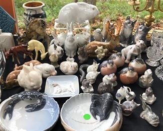 Decorative Pottery & Ceramics:

English Royal Doulton Collectibles..
San Francisco Ceramics..
Italian Polychrome painted hare tile by Frantantoni..
Bing and Grondahl Porcelain..
Boehm Porcelain Angels..

