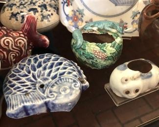 Chinese Calligraphy Water Pots & Droppers..