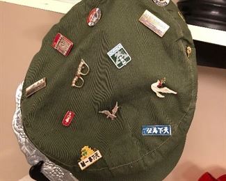 Hat with pins