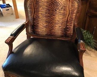 Leather and Cowhide Chair