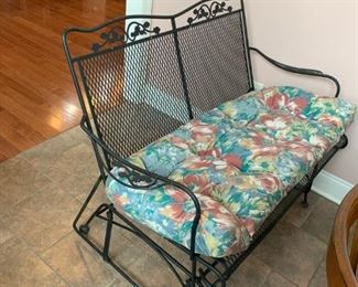 #3		 metal glider rocker with cushions 47"	 $100.00 
