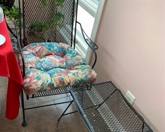 #4		wrought iron spring chairs 2 @ $60 each
