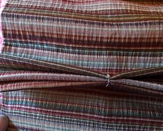 Detail on pinch pleat custom designer curtains