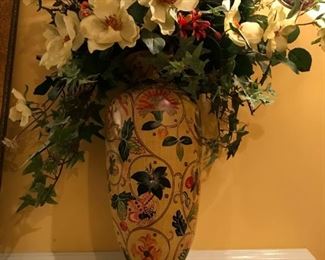 Decorative vase with floral decor