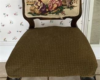 Upholstered chair with great needlework
