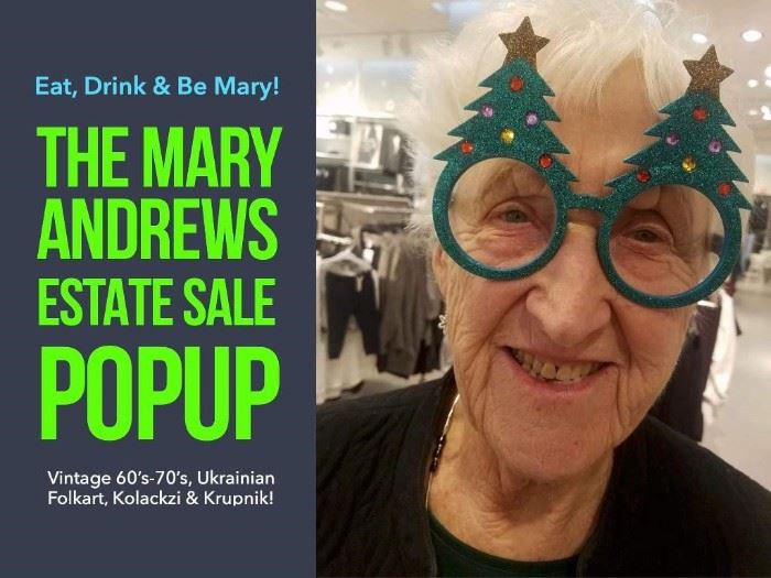 Meet Mary! The lady to celebrate.  Come join us as we open up her home for an estate sale. 