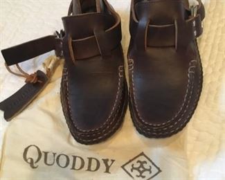 Several pairs of handmade QUODDY leather shoes from Maine 
