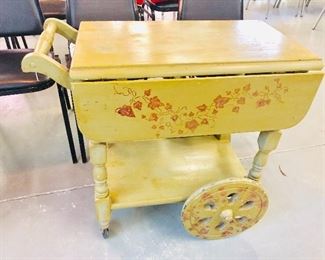 Painted tea cart