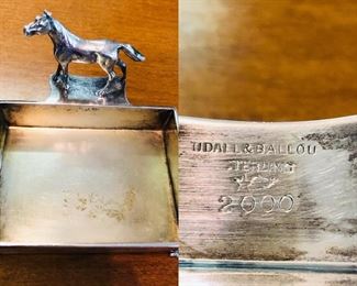 Sterling Silver Horse embelished Trinket Box 