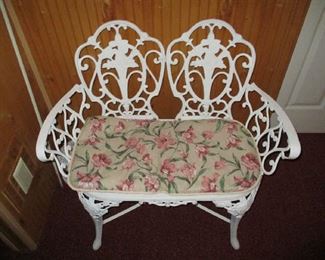 Cast iron patio loveseat