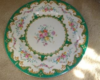 STAFFORDSHIRE ENGLAND MYOTT SERVES GREEN CHINA PLATE SET