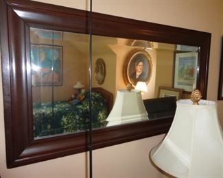 RECTANGULAR WOOD FRAMED MIRROR