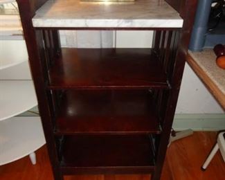 MARBLE TOP TABLE SHELVING