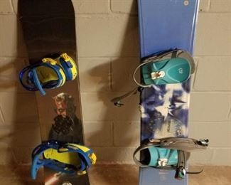 Burton and House snowboards