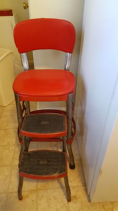 Red cosco kitchen stool