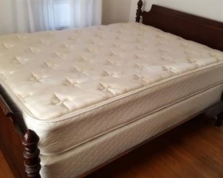 Full size mattress and box spring, also full size head and footboard