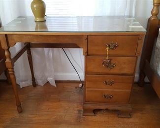Desk with chair solid maple