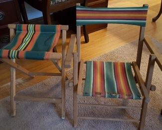 Childs camp chair, camp stool