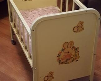 Amsco metal doll crib