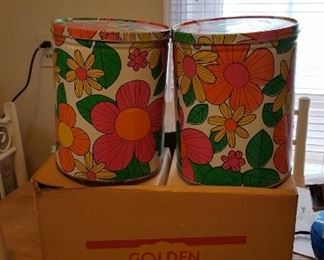 Golden Flake tins in box