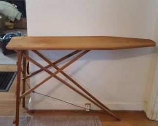 Wooden ironing board