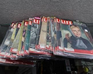 Lot of 1950s Vintage Life Magazines -Great Ads -May be incomplete