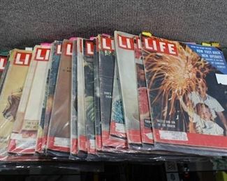 Lot of 1950s -'60's Vintage Life Magazines -Great Ads -May be incomplete