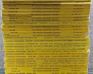 Lot of Vintage National Geographic Magazines Assorted years-Great Ads-May be incomplete