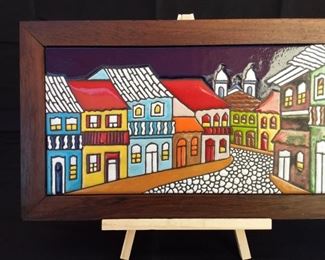 Framed Art Tile by Edith Wagner