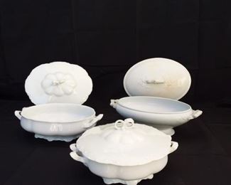 Lot of 3 White Porcelain Soup Tureens
