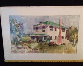 Original Watercolor of a House by Artist Sharleen Robson