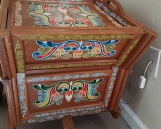 Gorgeous painted cart