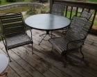 outdoor table and chairs, bidding starts at $4