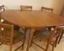 Dining table with 6 chairs and cover pads
