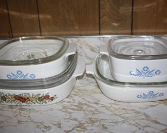 There is a nice selection of Corningware